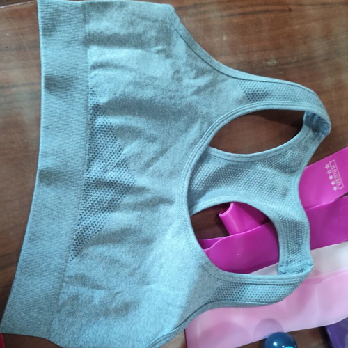 Fitness set gray, top size S, leggings size M, new