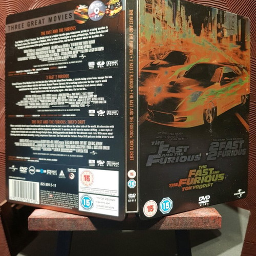 Fast and Furious DVD trilogy like new, steelbook