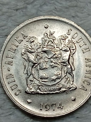 South Africa 20 Cents Coin 1974 like new