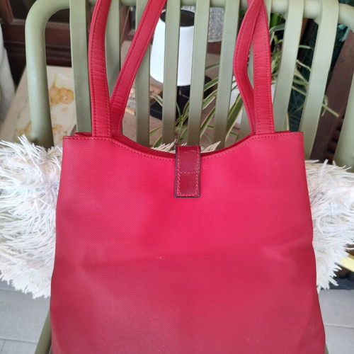 Efstathopoulos red women's shoulder tote bag