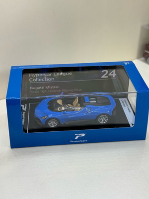 PosterCars Bugatti Mistral new 1:64 model French Racing Blue