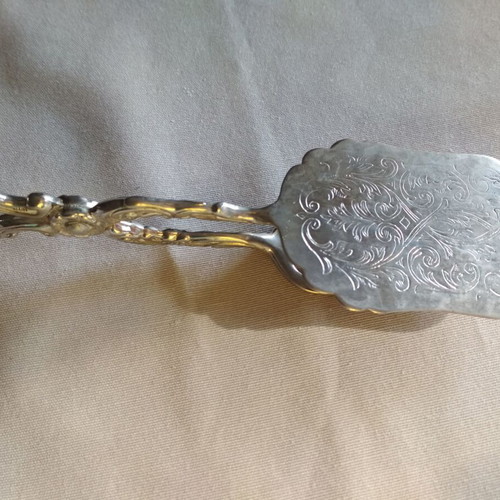 Silver-plated serving utensils used, set of 3 pieces