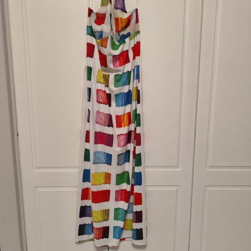 Long dress like new, size large, halter neck with back elastic