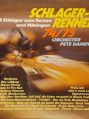 Schlager-Rennen 74/75 Orchester Pete Danby βινύλιο μεταχειρισμένο