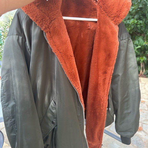 Zara Bomber jacket like new, green, size M