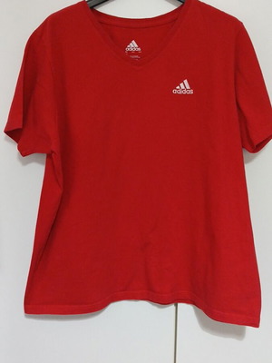 Adidas women's shirt like new, red, cotton, size XL