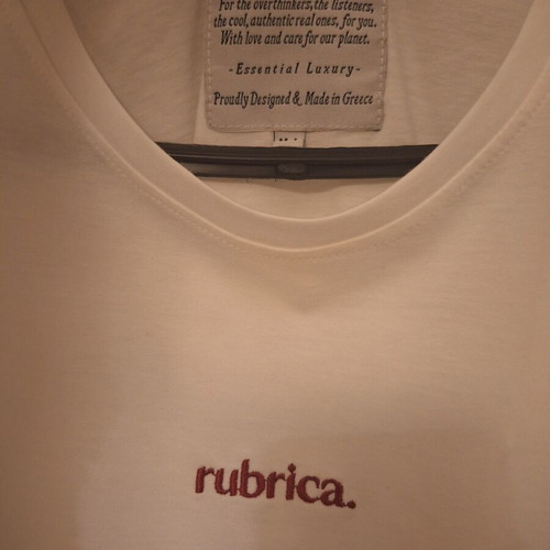 T-shirt with embroidery unisex new, 100% organic cotton, size M