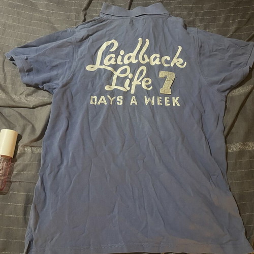 Blue blouse XL used with small holes