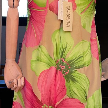 Cocktail dress Carlo Pignatelli new, strapless floral, size 46