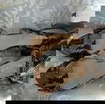  πέδιλα snake skin γκρι/μαύρο