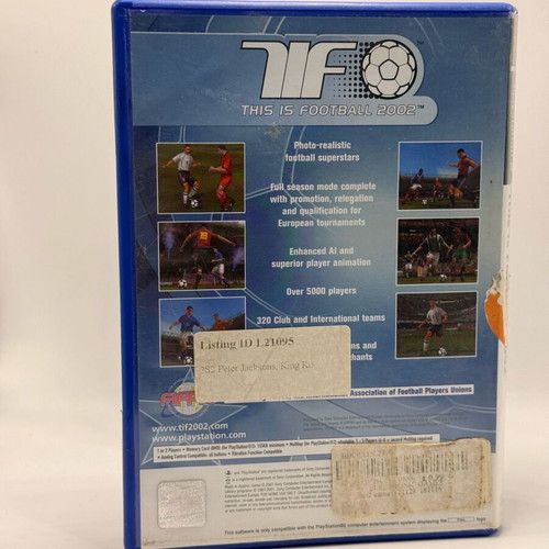 This Is Football 2002 PS2 used, action adventure