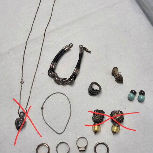 Faux Bijoux Jewelry Set used, necklaces, bracelets, earrings, rings