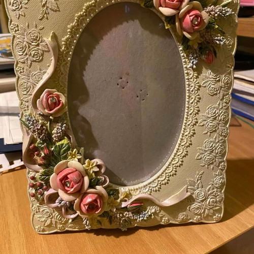 Vintage photo frame like new, romantic style decorative choice