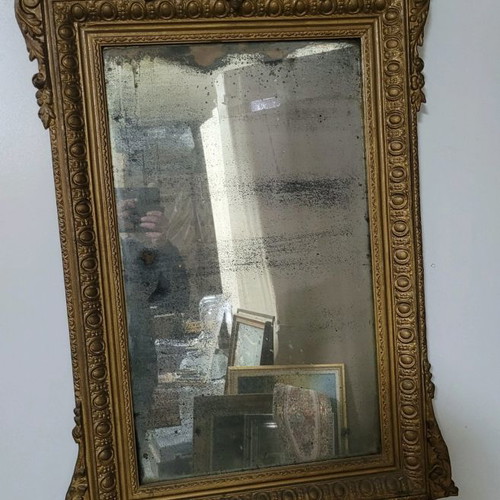 Antique old mirror used with carvings early 20th century
