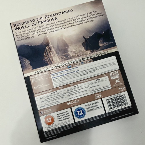 Avatar Fire and Ash 3D + 2D Blu-Ray