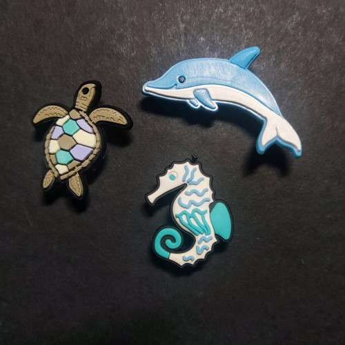 Sea Love Crocs Charms set brand new, white and turquoise