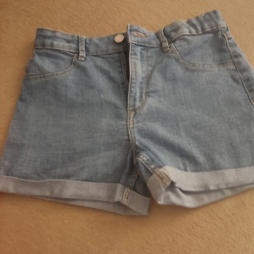 H&M denim shorts like new, blue, size 152 cm for girls 11-12 years