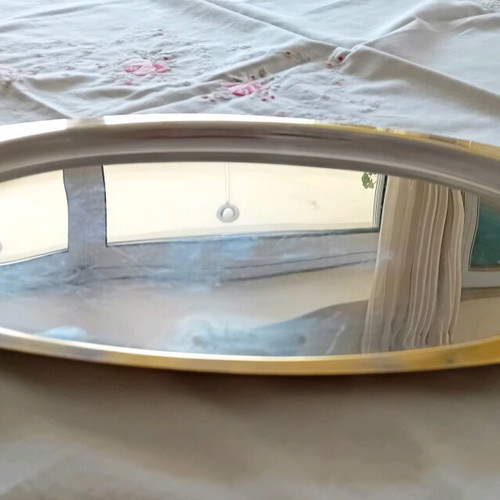 Serving platter like new with woven design, stainless steel 18/10