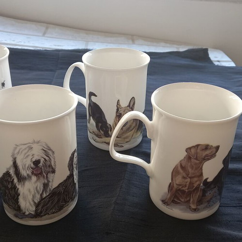 Bone China set of 4 porcelain mugs like new