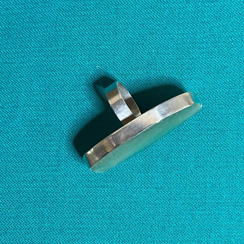 Silver ring with large stone new, 925 silver semi-precious stone
