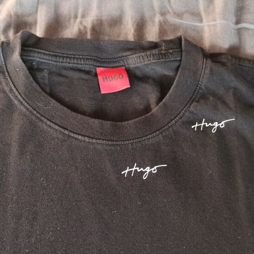 Hugo men's T-shirt large used, black in good condition
