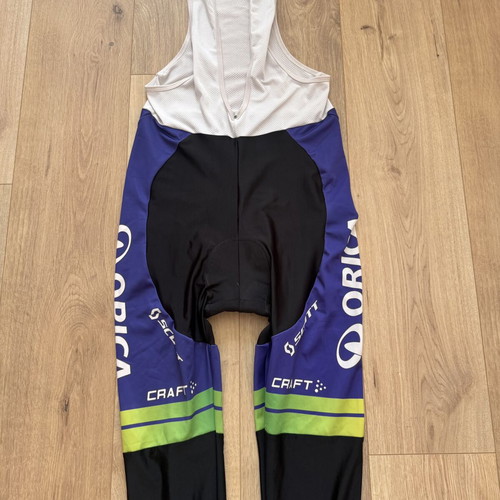 Orica Scott Pro Cycling Team Bib Tights Long Padded Pants XXL like new