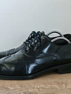 Canali Leather Shoes used size 44 black oxford