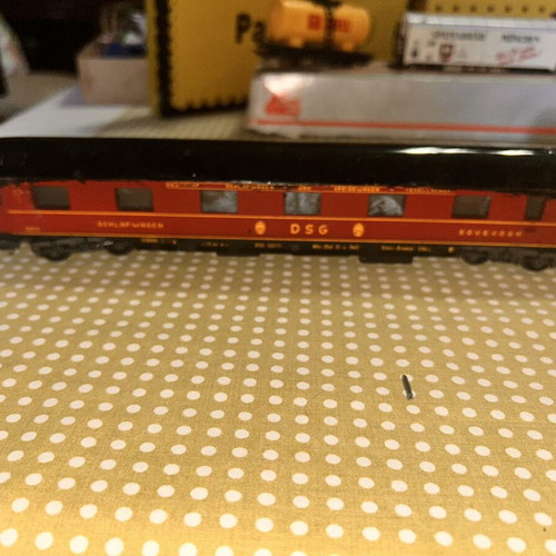 Vintage H0 Model Train Wagons Set of 5 used