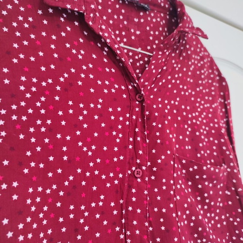 Bershka shirt medium used, red with stars