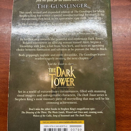 Book The Dark Tower The Gunslinger by Stephen King used