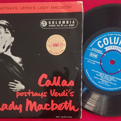 Maria Callas portrays Verdi's Lady Macbeth 7" single