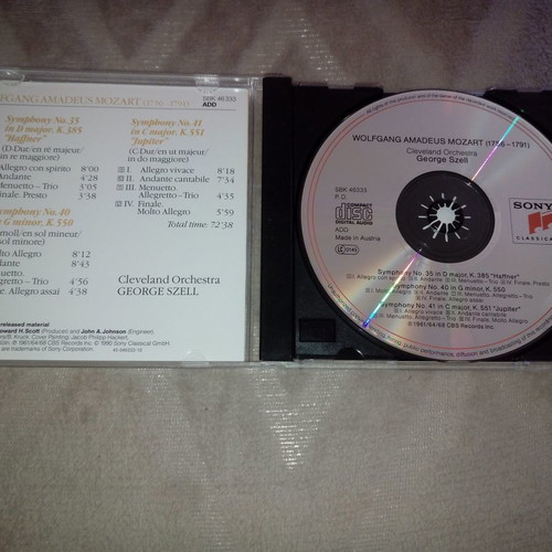 Mozart Symphonies Sony Essential Classics CD like new, classical