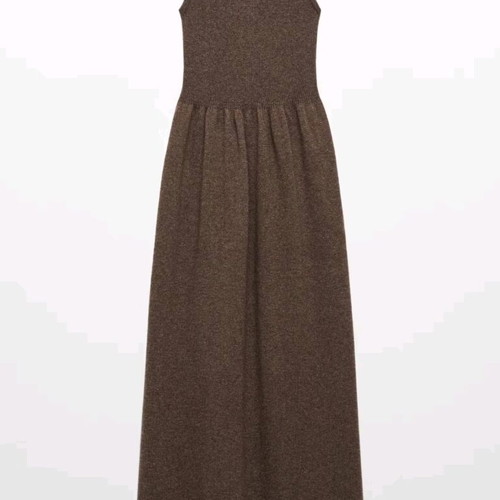 Mango Halter-neck wool dress new, beige, size S