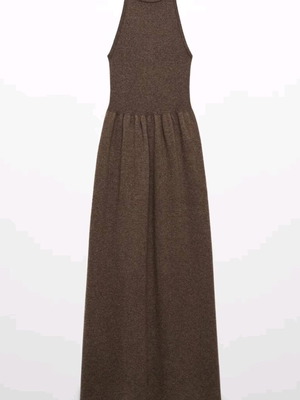Mango Halter-neck wool dress new, beige, size S