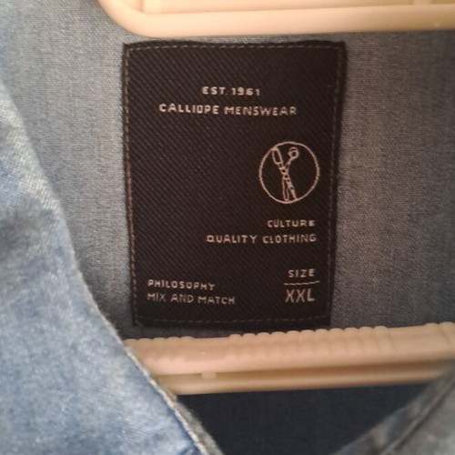 Calliope denim shirt Bershka like new, blue cotton