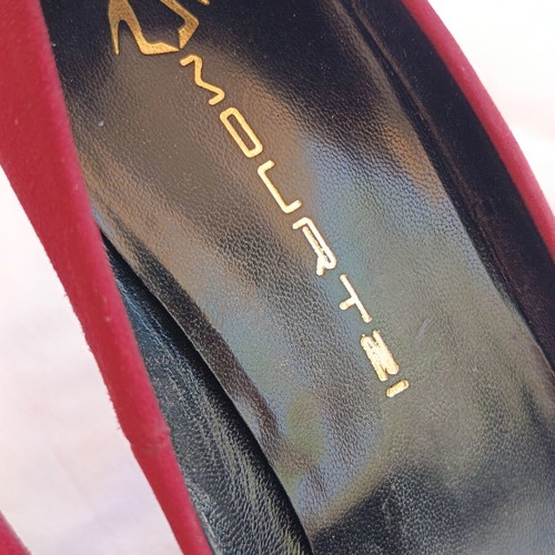 Mourtzi Cherry Red Pointed Pumps size 37 like new