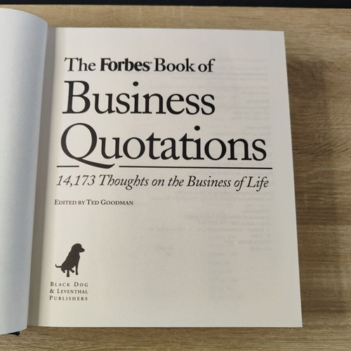 The Forbes Book of Business Quotations luxury edition 1997 like new