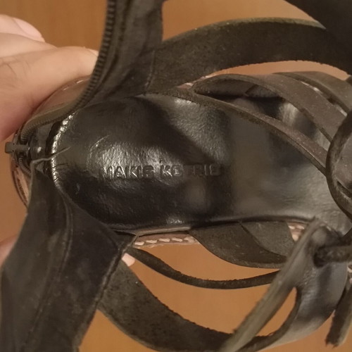 Makis Kotris women's black platform sandals EU 37