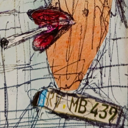 Modern art collage print 21x29 cm on high-quality paper