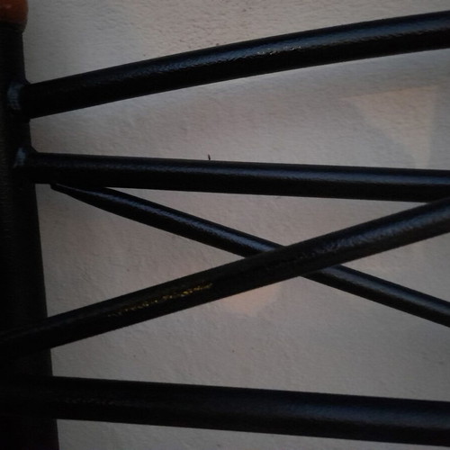 Metal single bed frame like new with slats 90x200 cm