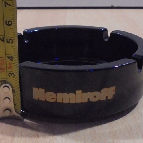 Nemiroff Vodka promotional glass ashtray like new