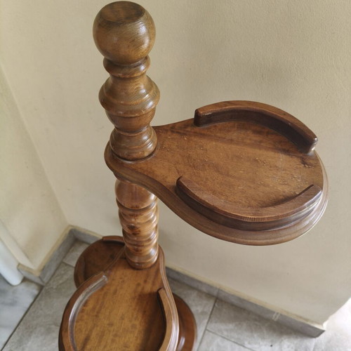 Vintage turned wood plant stand with 3 removable levels like new
