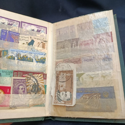 Album Carnet No5 with Used North Africa Stamps