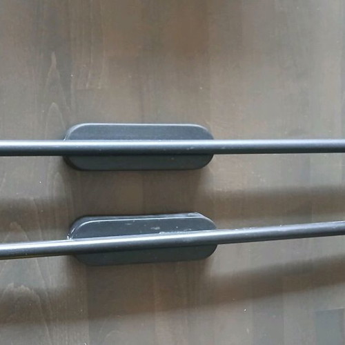 Wall LED lamps like new, set of 2, black with yellow light