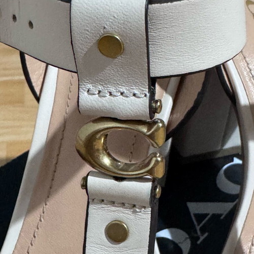 Coach beige sandals like new, leather, size 37.5-38