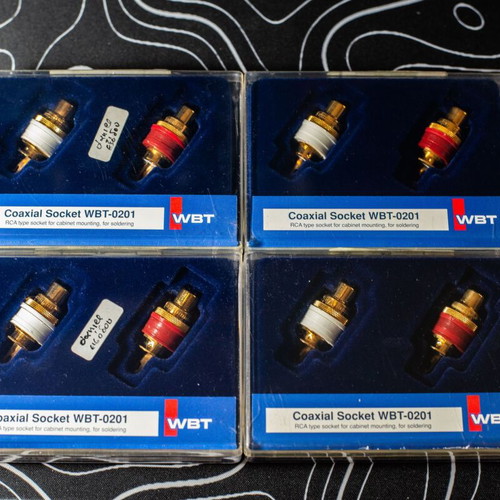 WBT-0201 RCA / Coaxial sockets set of 4 new, hi-end audio
