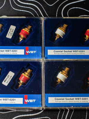 WBT-0201 RCA / Coaxial sockets set of 4 new, hi-end audio