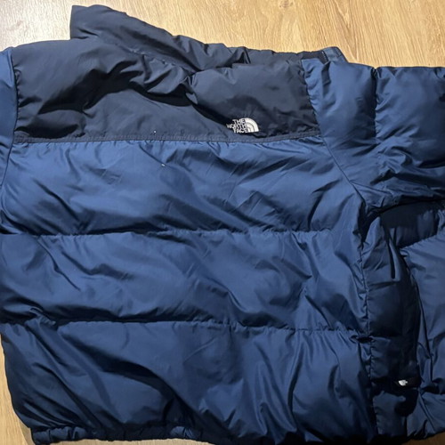 The North Face puffer jacket used, size L, blue