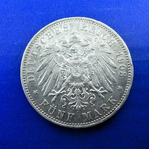 German States Prussia 1903 5 mark used