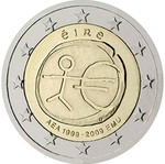 Ιρλανδία 2 Ευρώ 2009 UNC αναμνηστικό 10ης επετείου ΟΝΕ